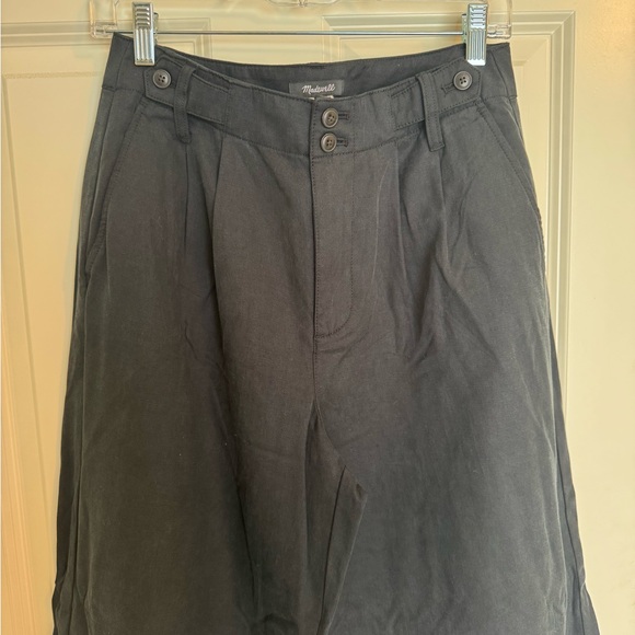 Madewell Harlow Black Petite Wide-Leg Pants - Picture 1 of 5